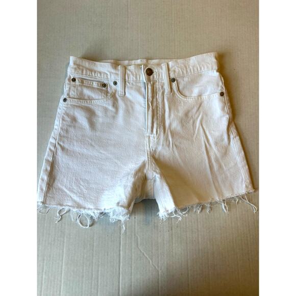 Madewell Pants - Madewell High Rise White Denim Cutoff Shorts - Size 26